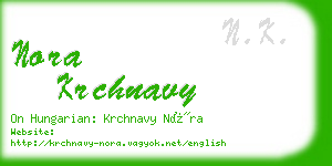 nora krchnavy business card